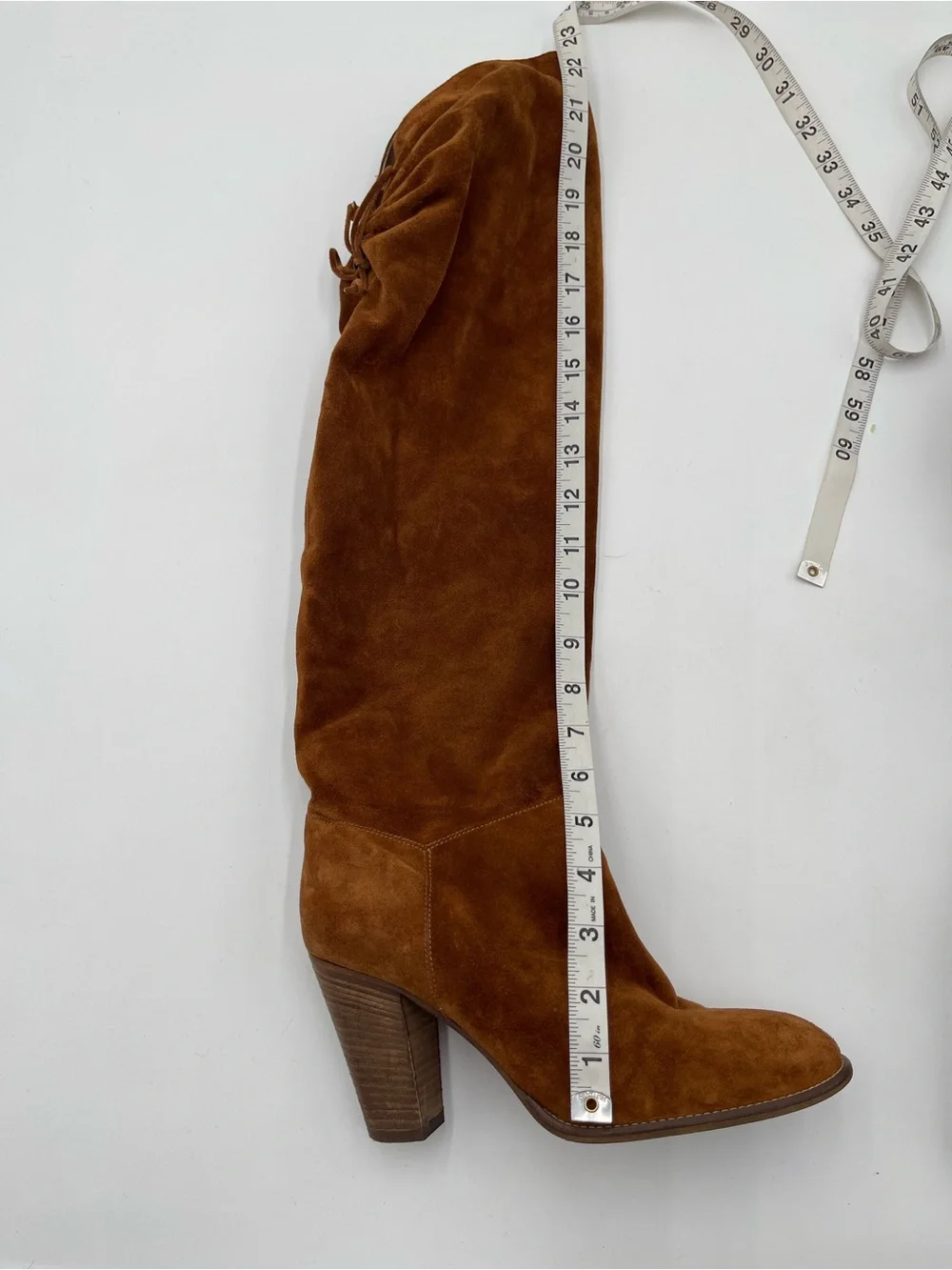 Anthropologie Miss Albright Fulton Knee High Boots Size 7.5 Brown Suede Pull On